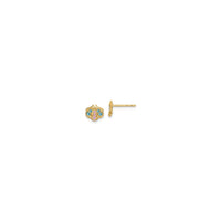 Bedazzled Seashell Stud Earrings (14K) main - Popular Jewelry - New York