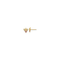 Bee Red Gemstones Stud Earrings (14K) main - Popular Jewelry - New York