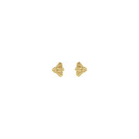 Nyuki Stud Vipuli vya manjano (14K) mbele - Popular Jewelry - New York