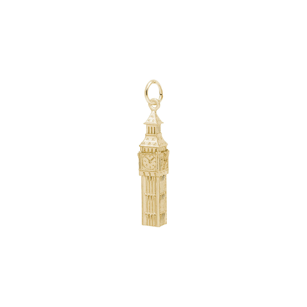 Big Ben Clock Tower Charm yellow (14K) main - Popular Jewelry - New York