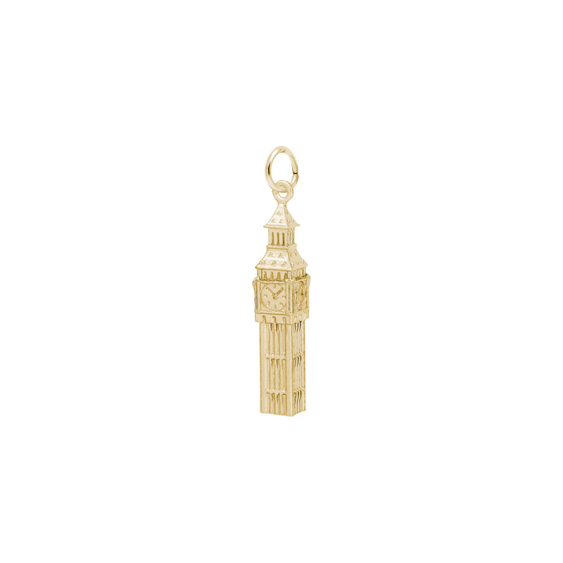 Big Ben Clock Tower Charm yellow (14K) main - Popular Jewelry - New York