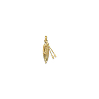 Boat with Dangling Oars Pendant (14K) front - Popular Jewelry - New York