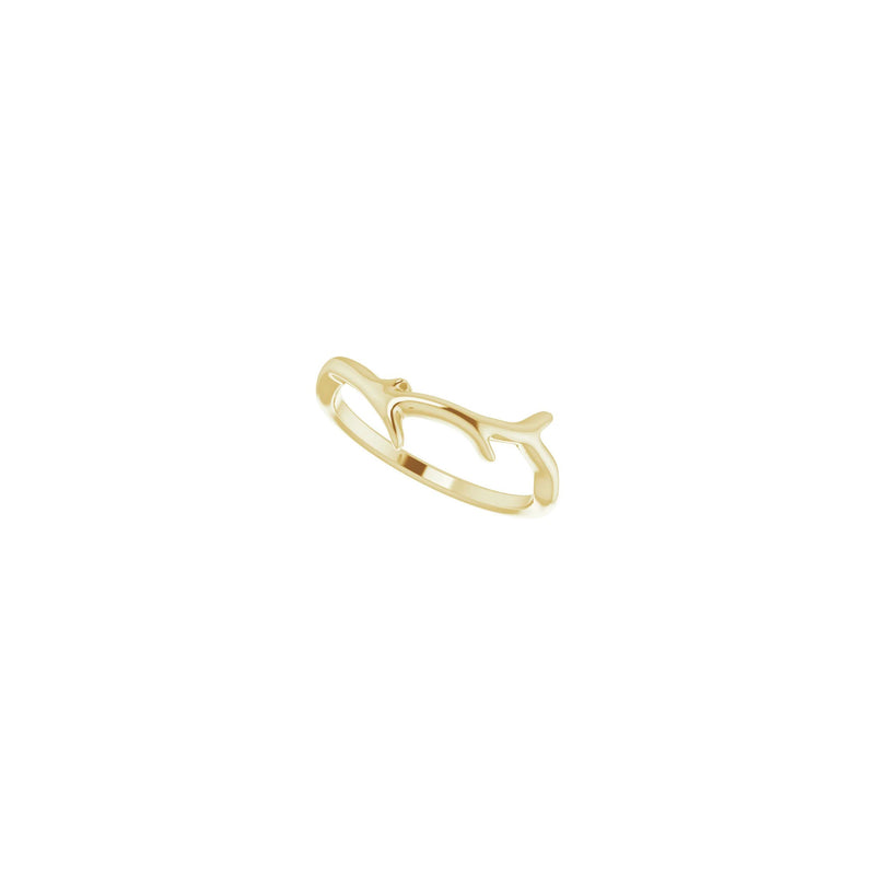 Branch Ring yellow (14K) diagonal - Popular Jewelry - New York