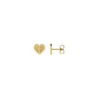 Broken Heart Stud auskari dzelteni (14K) galvenie - Popular Jewelry - Ņujorka