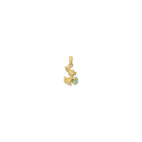 ඇක්වා පාස්කු බිත්තර පෙන්ඩන්ට් (14K) ආපසු හැරවීම සමඟ බනී - Popular Jewelry - නිව් යෝර්ක්