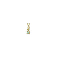 Зайчык з падвескай з воднага велікоднага яйка (14K) збоку - Popular Jewelry - Нью-Ёрк