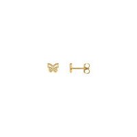 Butterfly Contour Stud Earrings yellow (14K) main - Popular Jewelry - New York