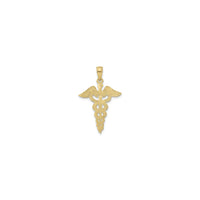 Caduceus Pendant yellow (14K) back - Popular Jewelry - New York