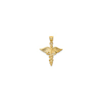 Caduceus Symbol Medical Penjoll 3D (14K) frontal - Popular Jewelry - Nova York