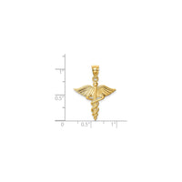 Caduceus Symbol Medical Penjoll 3D (14K) escala - Popular Jewelry - Nova York