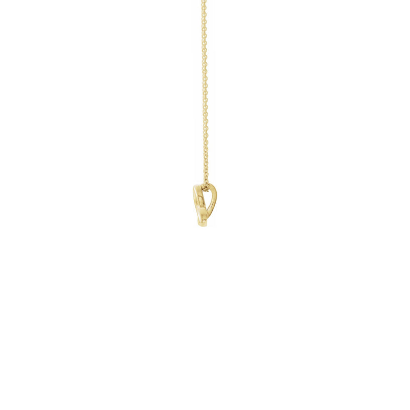 Celtic-Inspired Trinity Necklace yellow (14K) side - Popular Jewelry - New York