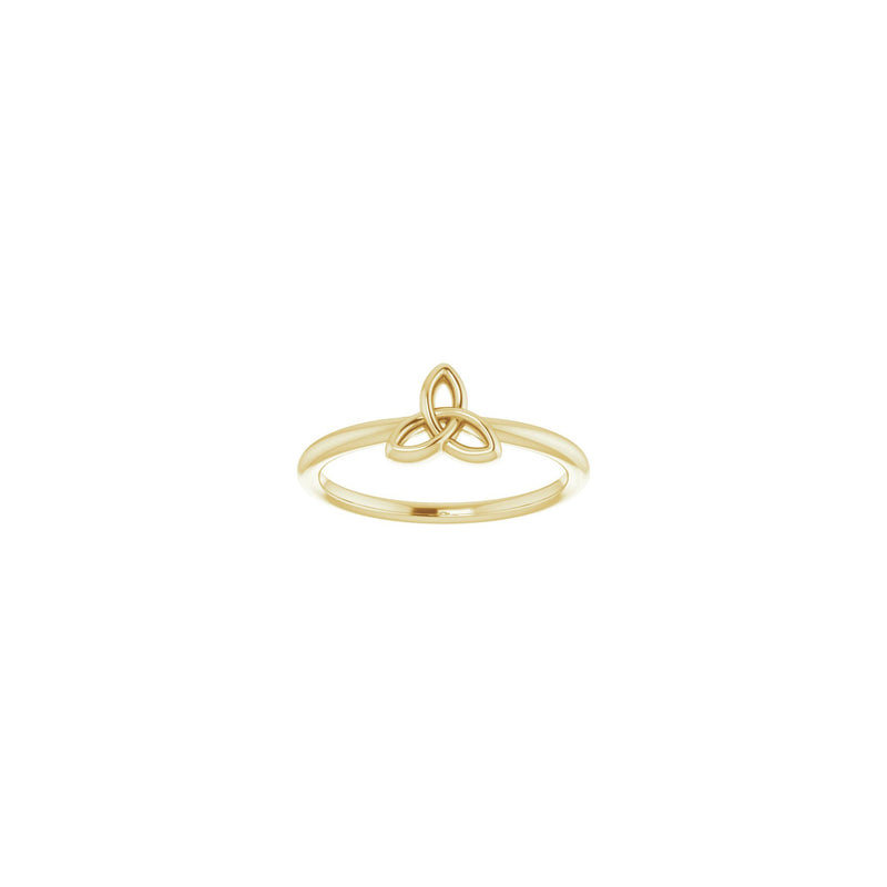 Celtic-Inspired Trinity Stackable Ring yellow  (14K) front - Popular Jewelry - New York