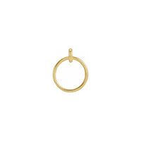 Circle Pendant yellow (14K) front - Popular Jewelry - New York