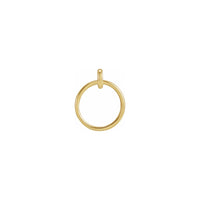 Zirkulu-zintzilikario horia (14K) aurrealdean - Popular Jewelry - New York