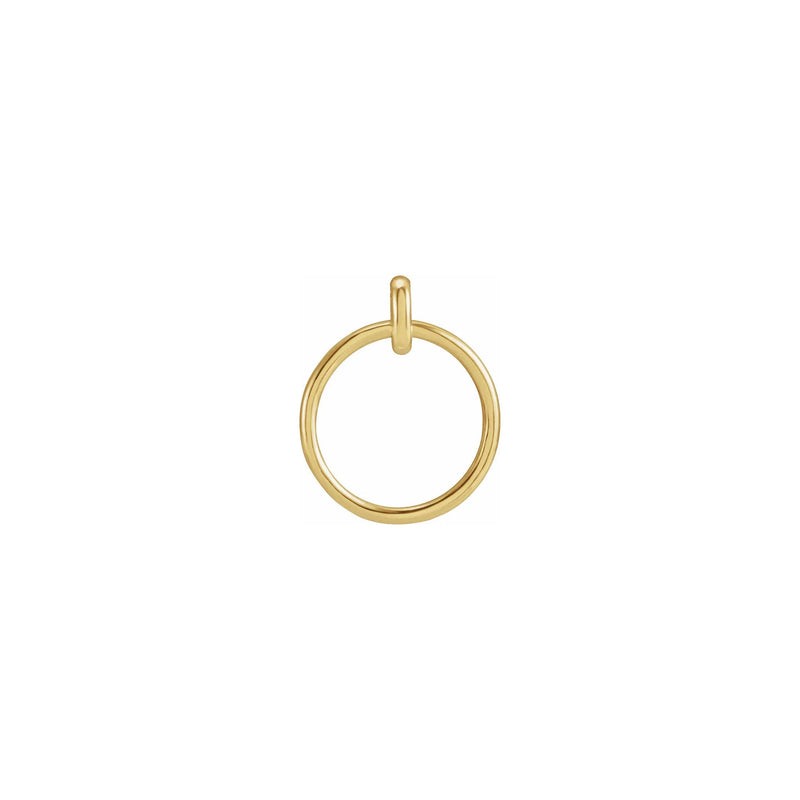 Circle Pendant yellow (14K) front - Popular Jewelry - New York