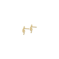 Clef Music Note Post Earrings (14K) side - Popular Jewelry - New York