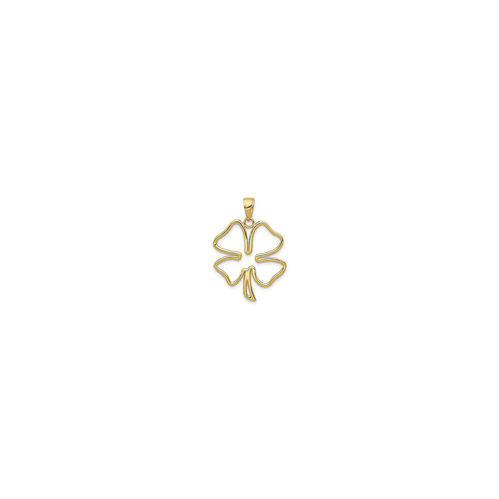 Clover Contour Pendant (14K) front - Popular Jewelry - New York