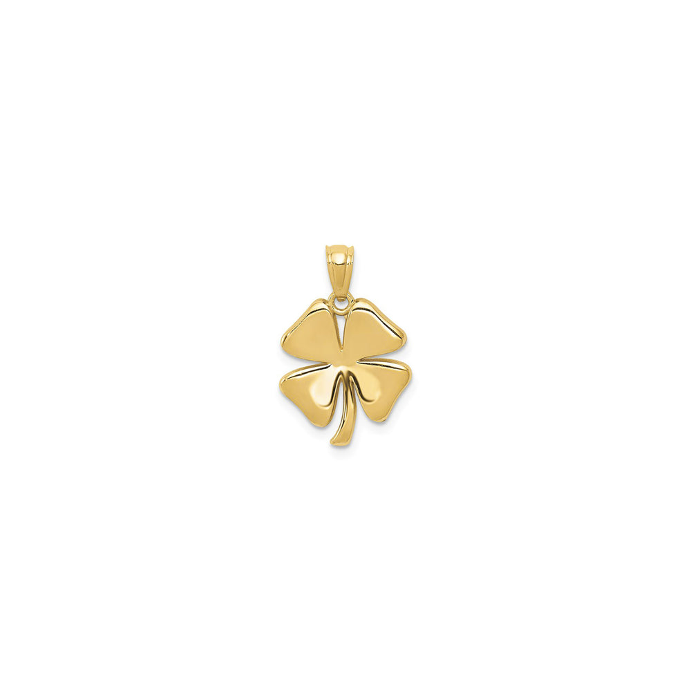 Clover Pendant (14K) front - Popular Jewelry - New York