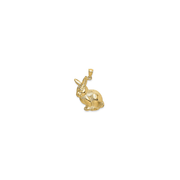 Cottontail Rabbit Pendant (14K) front - Popular Jewelry - New York
