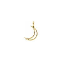Crescent Moon Contour Pendant melemele (14K) i mua - Popular Jewelry - Nuioka