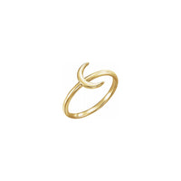 د کریسینټ سپوږمۍ سټیکابیل حلقه ژیړ (14K) اصلي - Popular Jewelry - نیو یارک