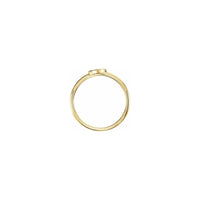 Crescent Moon saliekamā gredzena dzeltenā (14K) iestatījums — Popular Jewelry - Ņujorka