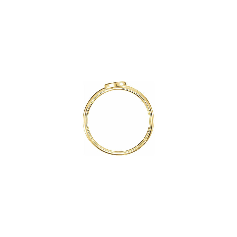 Crescent Moon Stackable Ring yellow (14K) setting - Popular Jewelry - New York