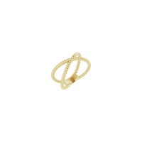ክሪስስ-ክሮስ ገመድ ቀለበት ቢጫ (14 ኪ) ዋና - Popular Jewelry - ኒው ዮርክ