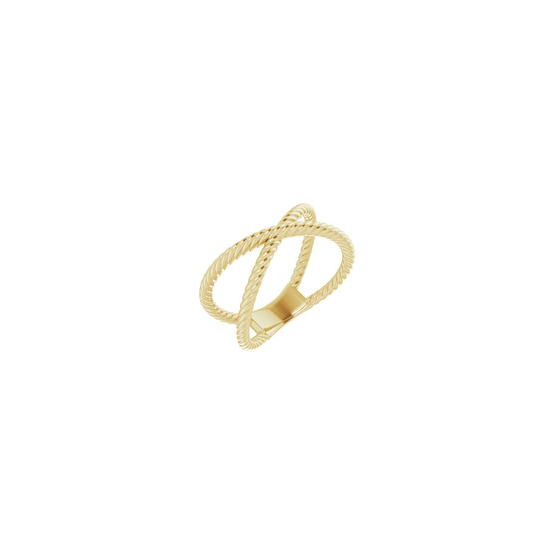 Criss-Cross Rope Ring yellow (14K) main - Popular Jewelry - New York