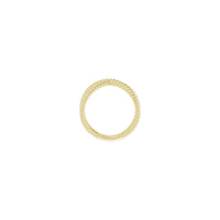 Anel de corda cruzada amarela (14K) - Popular Jewelry - Nova York