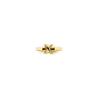 Curvy X Ring (14K) front - Popular Jewelry - New York