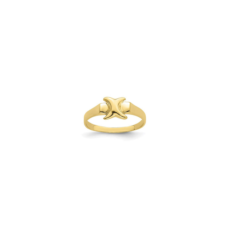Curvy X Ring (14K) main - Popular Jewelry - New York