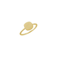ʻO Cushion Stackable Signet Ring melemele (14K) nui - Popular Jewelry - Nuioka