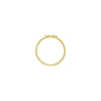 कुशन स्टॅक करण्यायोग्य सिग्नेट रिंग पिवळा (14 के) सेटिंग - Popular Jewelry - न्यूयॉर्क