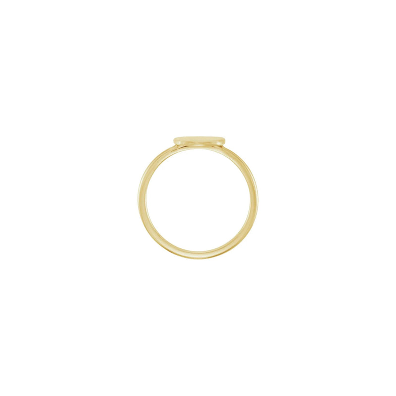 Cushion Stackable Signet Ring yellow (14K) setting - Popular Jewelry - New York