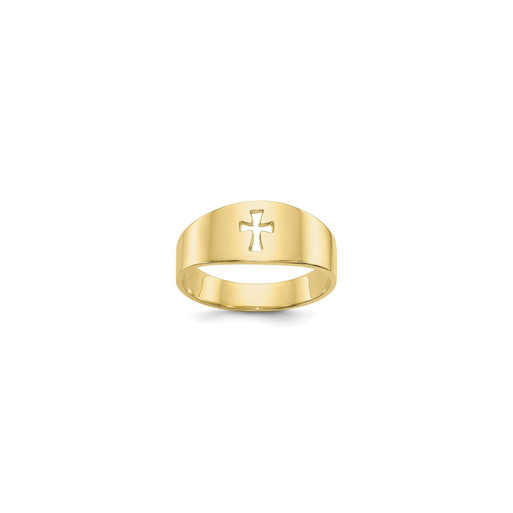 Cut-Out Cross Ring (14K) main - Popular Jewelry - New York