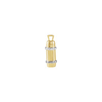 Cylinder Ash Holder Two-Tone Pendant yellow (14K) side - Popular Jewelry - New York