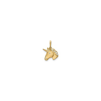 Liontin Kepala Unicorn Dazzling (14K) ing ngarep - Popular Jewelry - New York