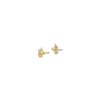 Dazzling Unicorn Head Stud Earrings (14K) side - Popular Jewelry - New York
