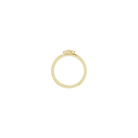 Anillo de cruz de áncora de diamante amarela (14K) - Popular Jewelry - Nova York