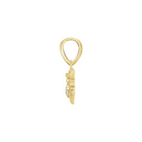 Diamond Bettle Pendant yellow (14K) side - Popular Jewelry - New York