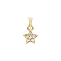 Colgante de estrela de cúmulo de diamantes amarelo (14K) frontal - Popular Jewelry - Nova York