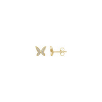 Diamond Fairy Butterfly Stud Earrings yellow (14K) main - Popular Jewelry - New York