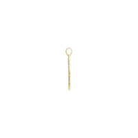 Diamond Feather Pendant yellow (14K) lehlakore - Popular Jewelry - New york