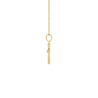 Diamond Incrusted Ankh Necklace geel (14K) kant - Popular Jewelry - New York