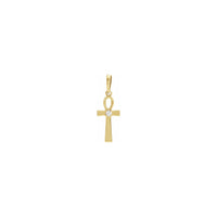Mặt dây chuyền Ankh khảm kim cương màu vàng (14K) mặt trước - Popular Jewelry - Newyork