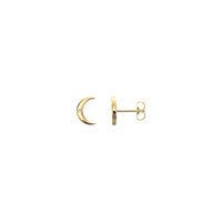 Dimanta inkrustēti Crescent Moon Stud Stud auskari dzelteni (14K) galvenie - Popular Jewelry - Ņujorka