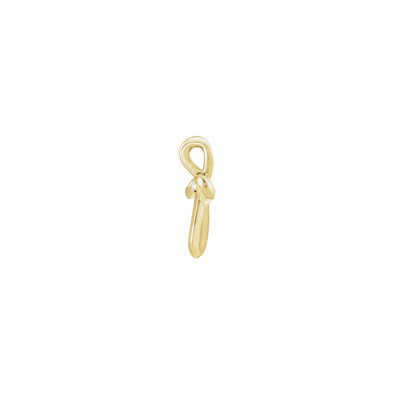 Diamond Incrusted Infinity Cross Pendant yellow (14K) side - Popular Jewelry - New York