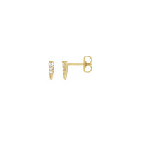 Diamond Incrusted Spike Stud Earrings kuning (14K) utama - Popular Jewelry - New York