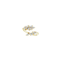 Berlian cincin karangan bunga berlian kuning (14K) pepenjuru - Popular Jewelry - New York
